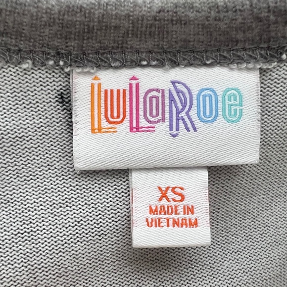 LuLaRoe Caroline Grey Cardigan - XS - Skull Pattern - Picture 4 of 4